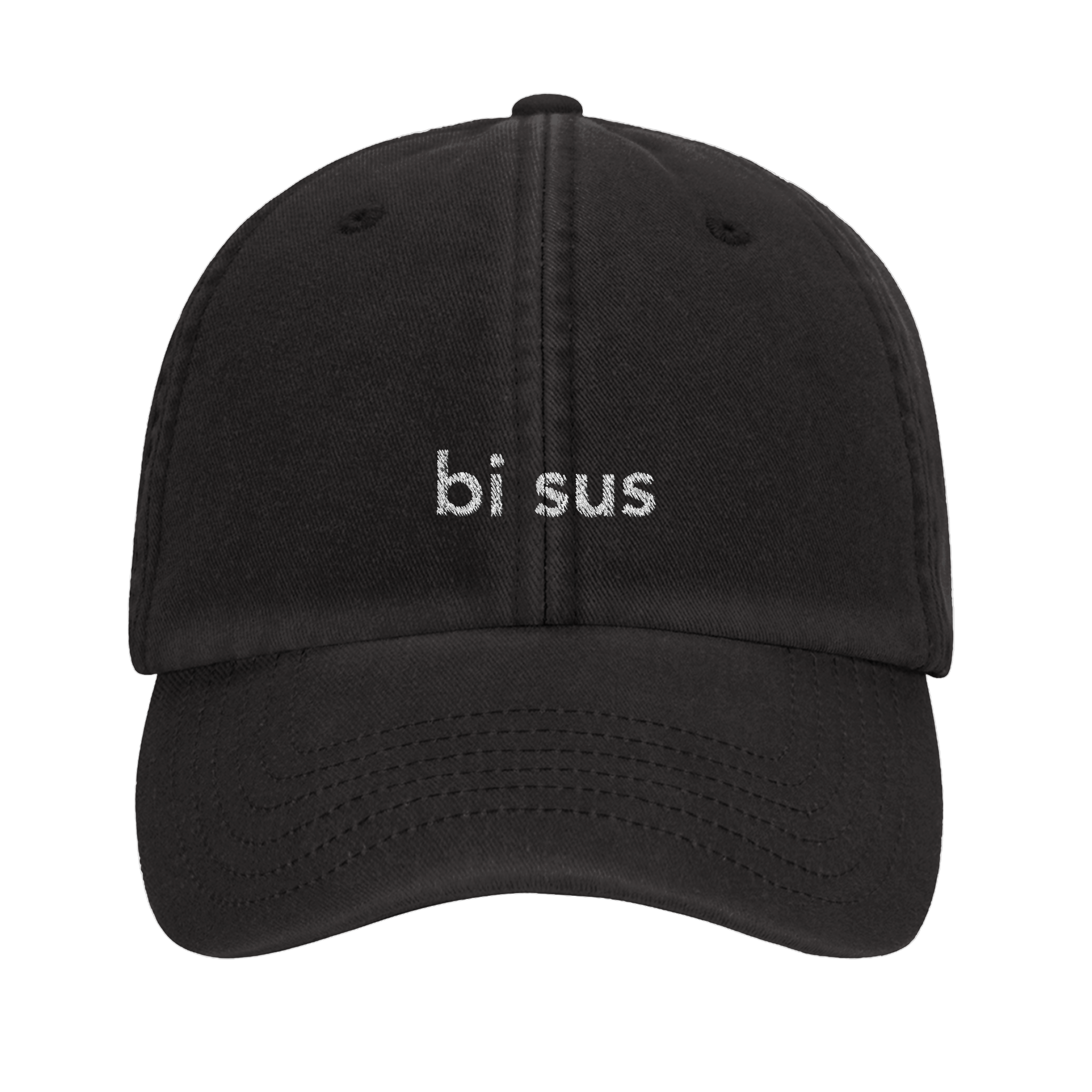 Schwarze Cap mit Schriftzug "bi sus" im Onlineshop yankiwear.com